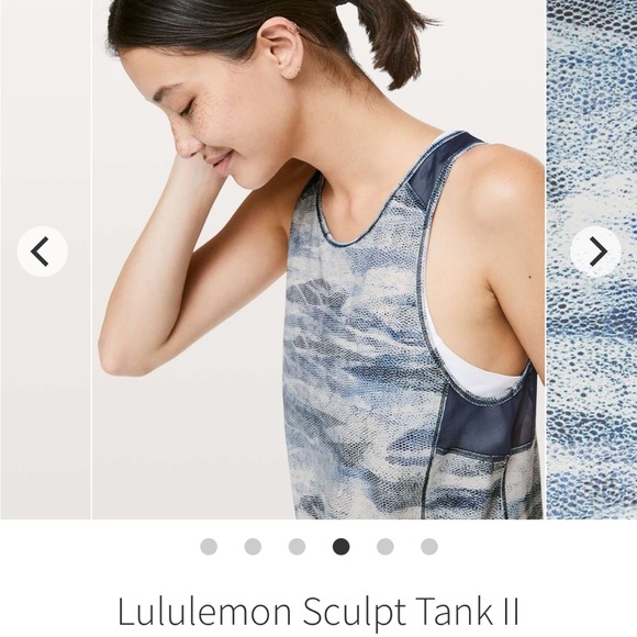 Lululemon | Sculpt Tank II Mesh Scape Multi / True Navy - US10 - Sleeveless - Picture 2 of 9